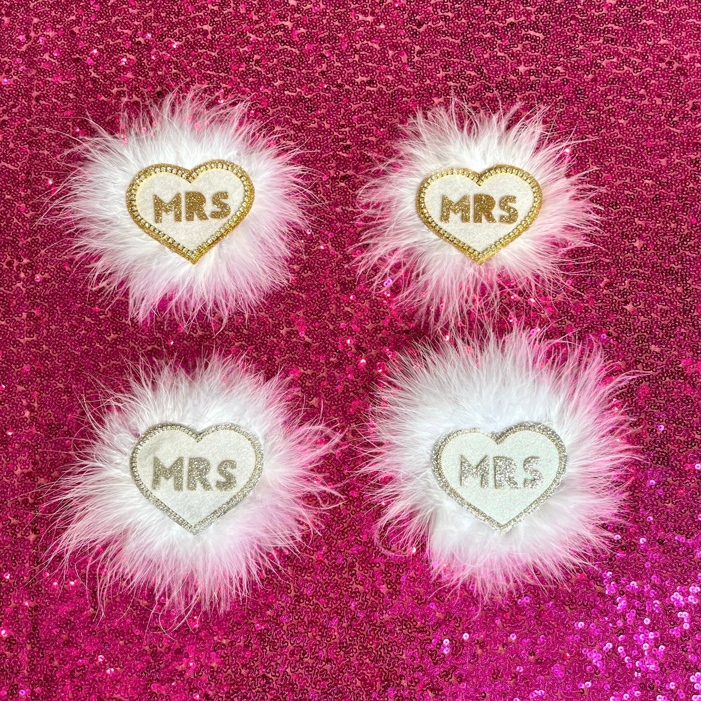 MRS Rhinestone Heart Shoe Clips