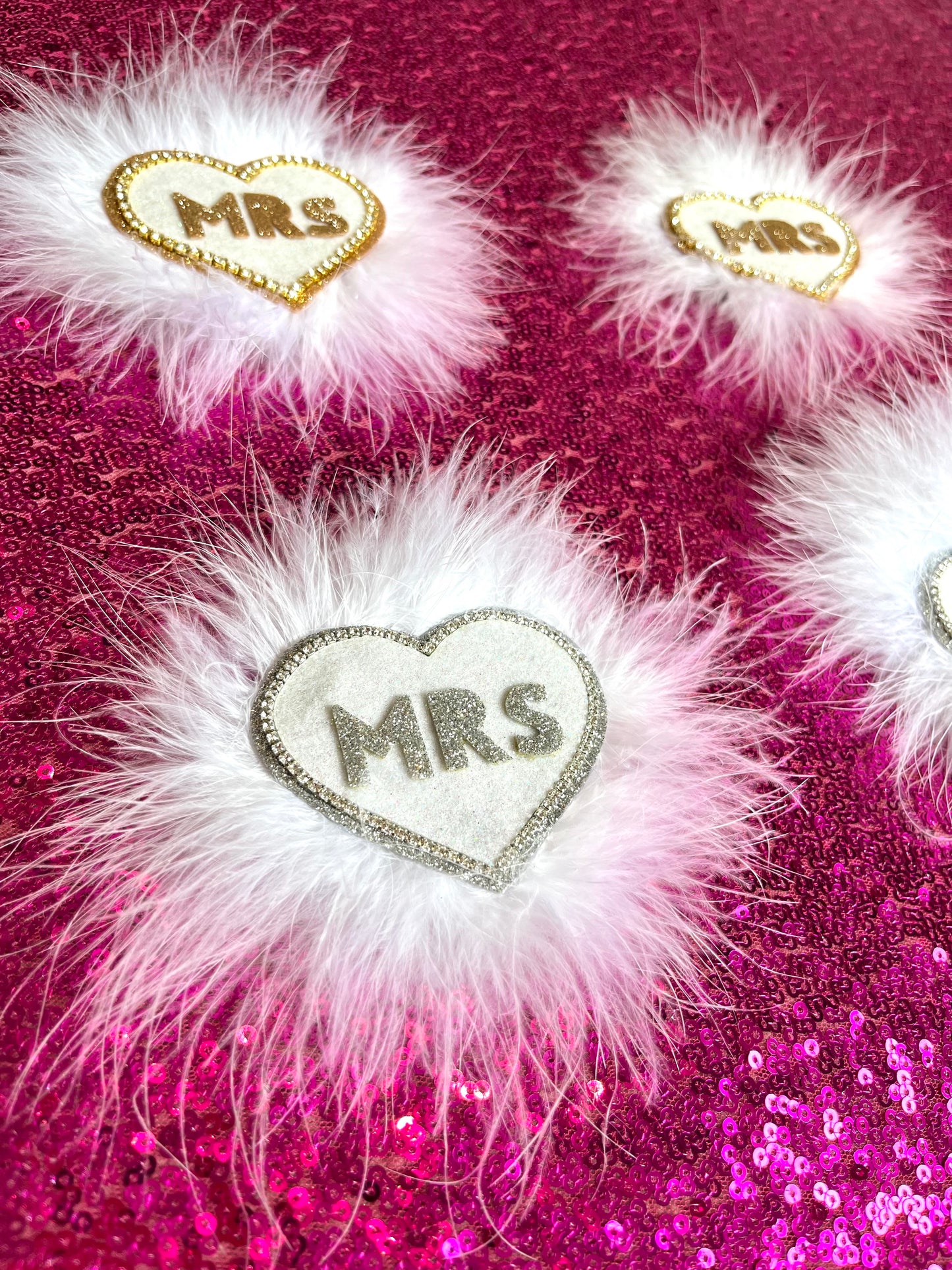 MRS Rhinestone Heart Shoe Clips