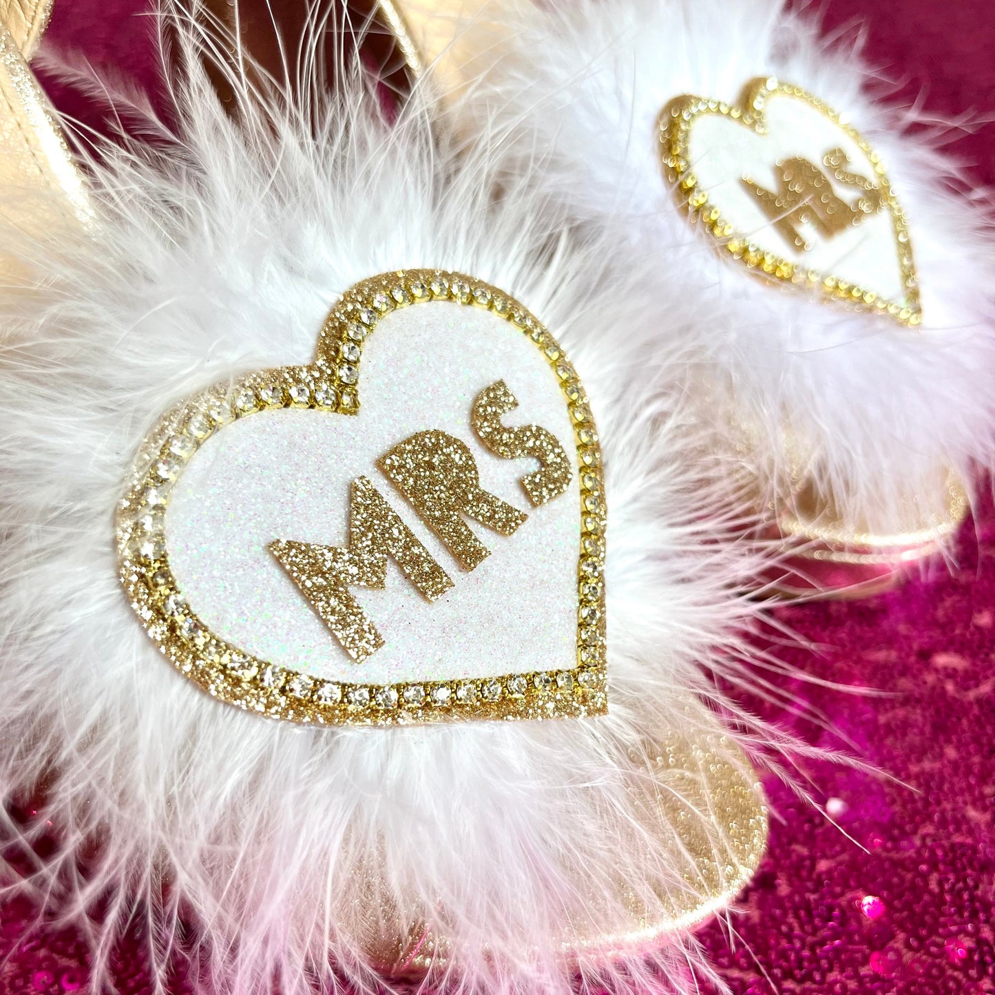 MRS Rhinestone Heart Shoe Clips