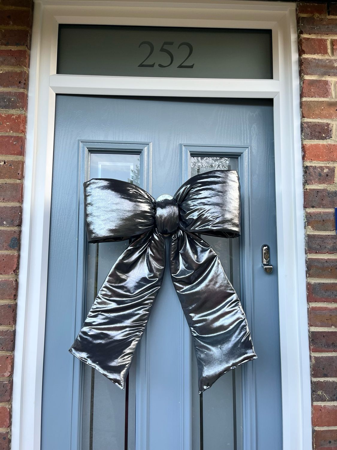 Metallic Chrome Door Bow