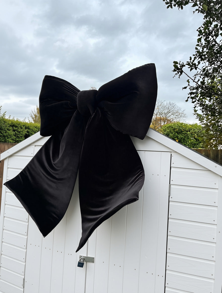 Giant Black Velvet Bow