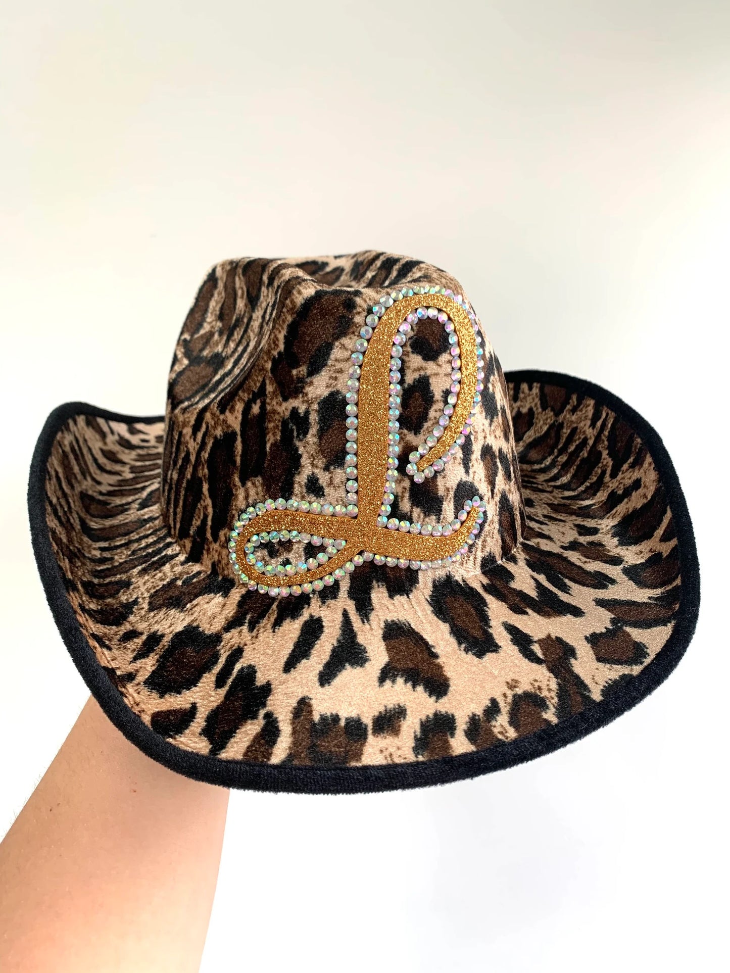 Personalised Leopard Print Cowboy Hat