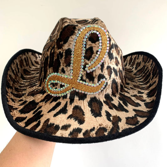 Personalised Leopard Print Cowboy Hat