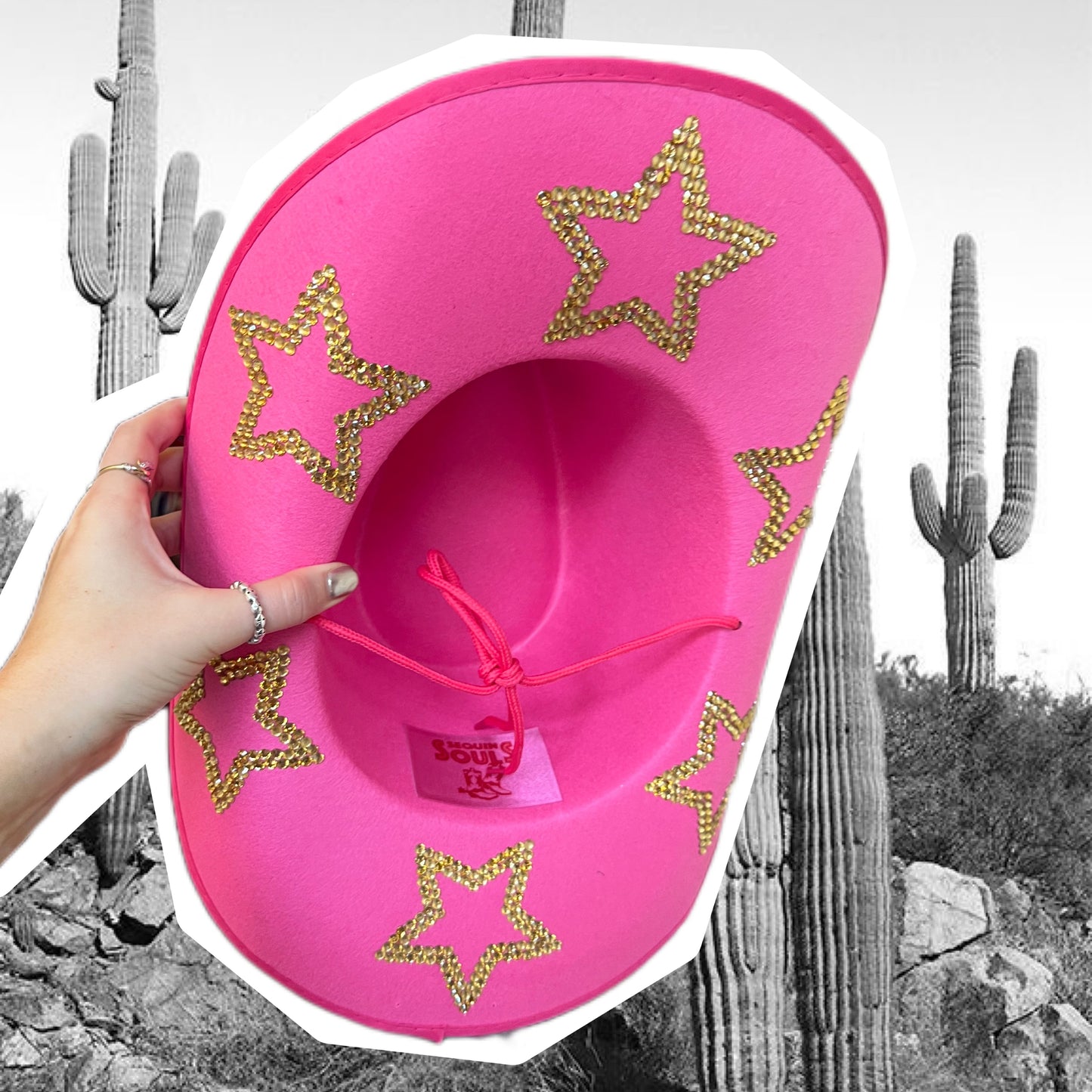 Pink Rhinestone Star Cowboy Hat