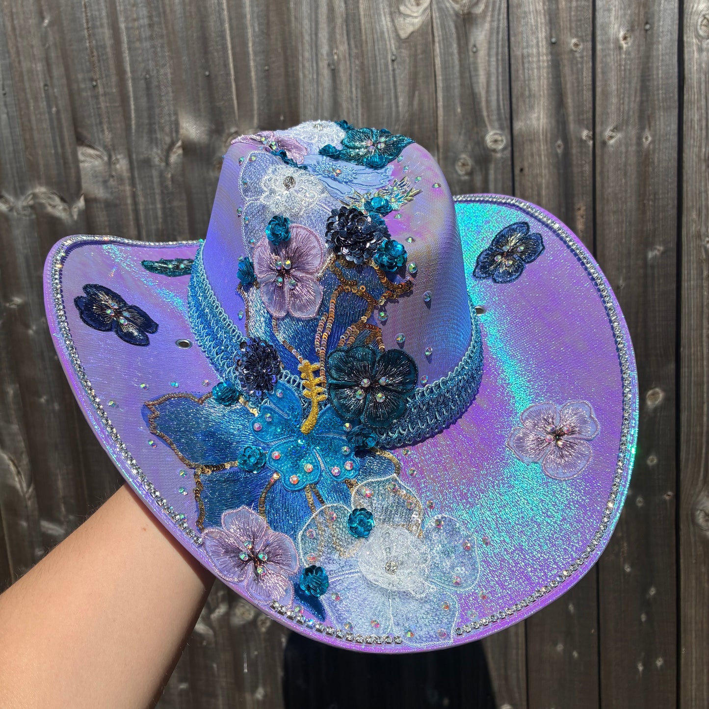 Lilac Flower Trail Cowboy Hat