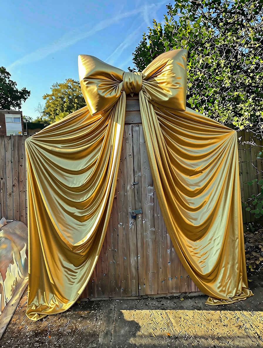 Giant Metallic Gold Doorway Entrance Bow