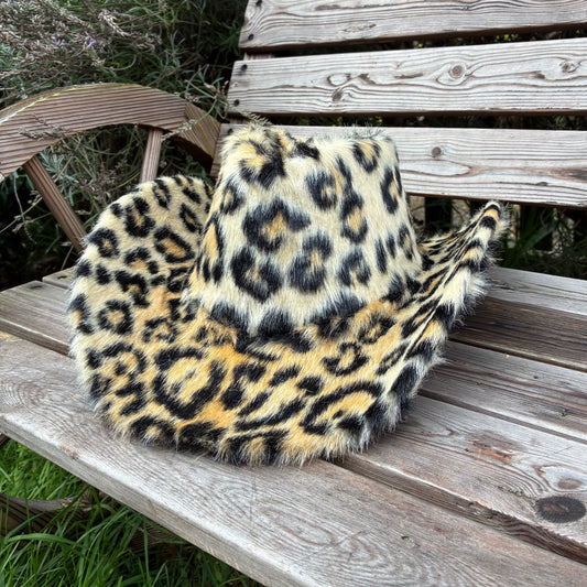 Snow Leopard Fur Cowboy Hat