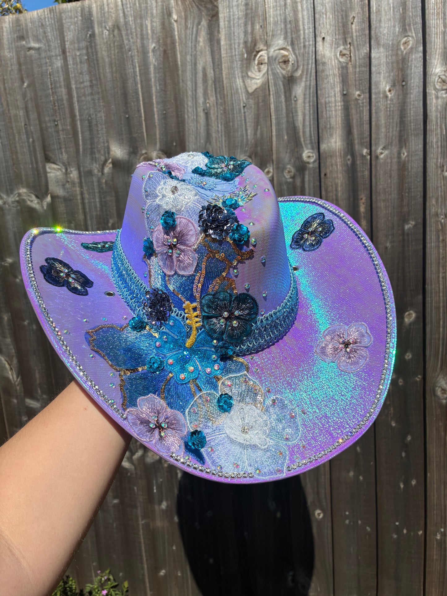 Lilac Flower Trail Cowboy Hat