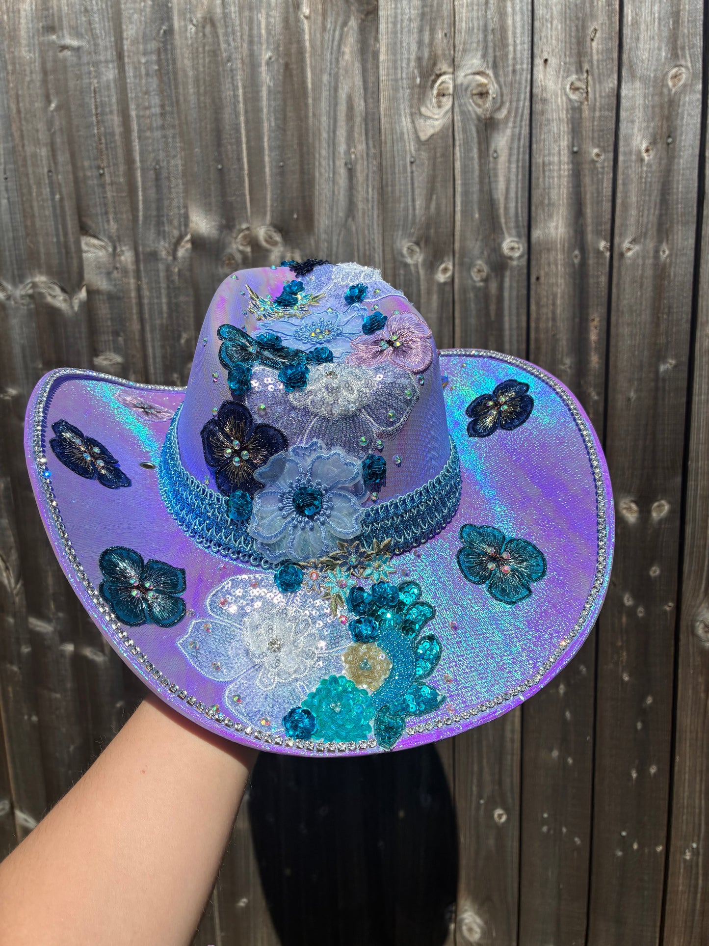 Lilac Flower Trail Cowboy Hat