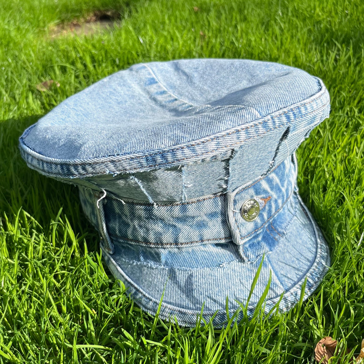 Denim Military Hat