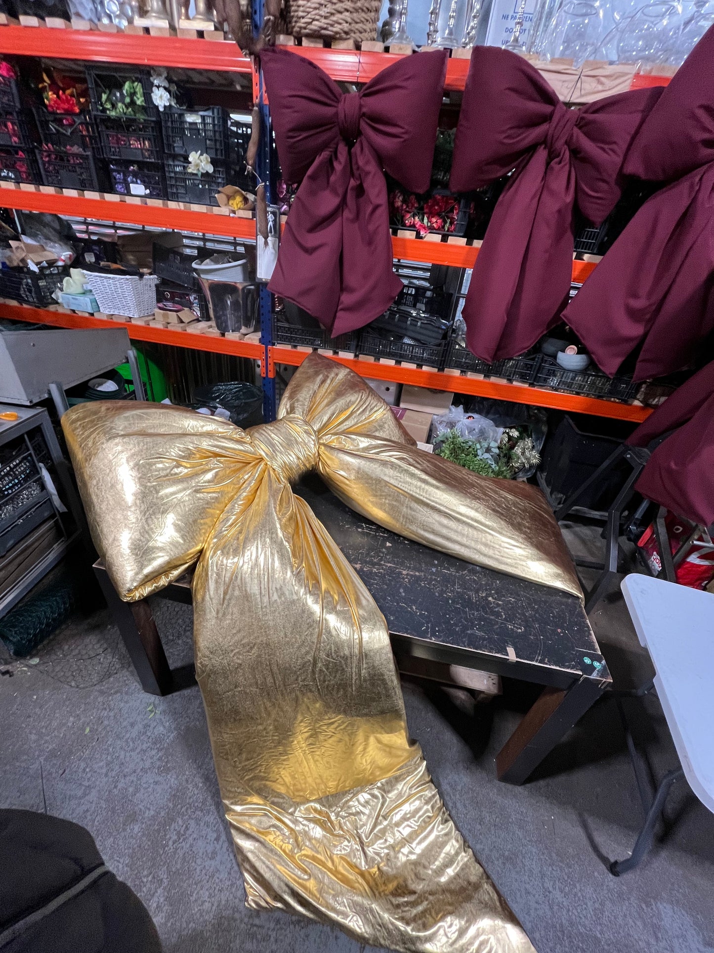 Giant Bow in Metallic Gold