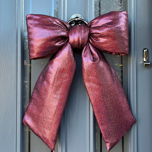 Pink Glitter Door Bow