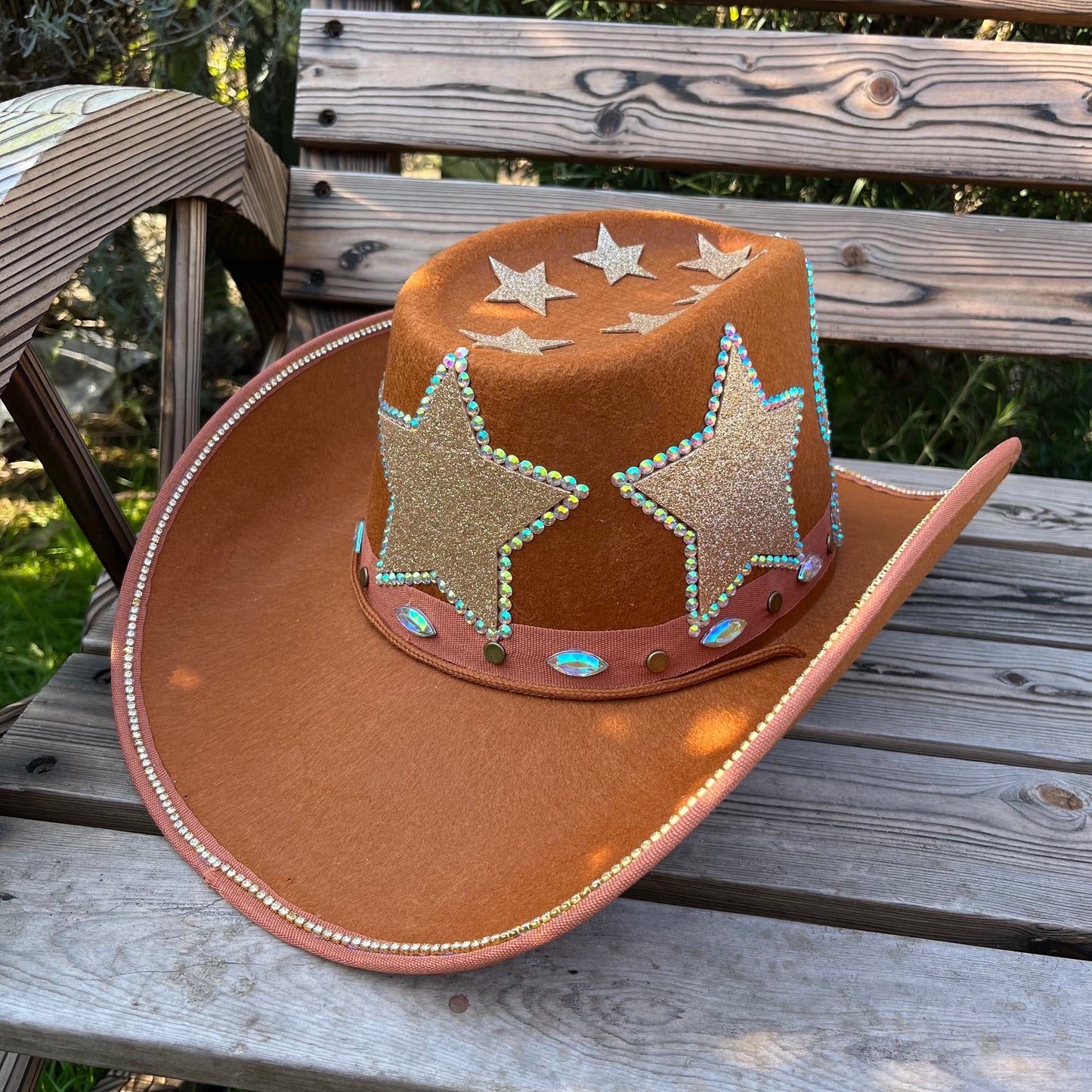 Personalised Brown Cowboy Hat
