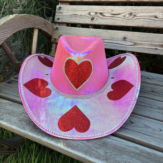 Pink And Red Lover Cowboy Hat