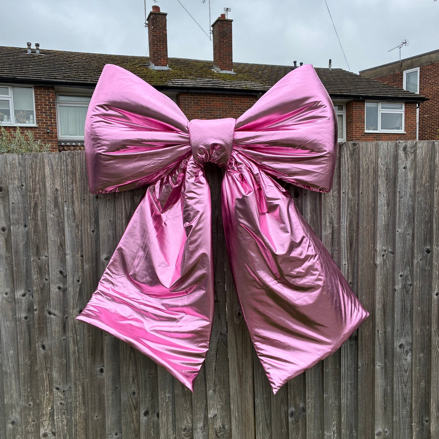 Pink Metallic Giant Bow