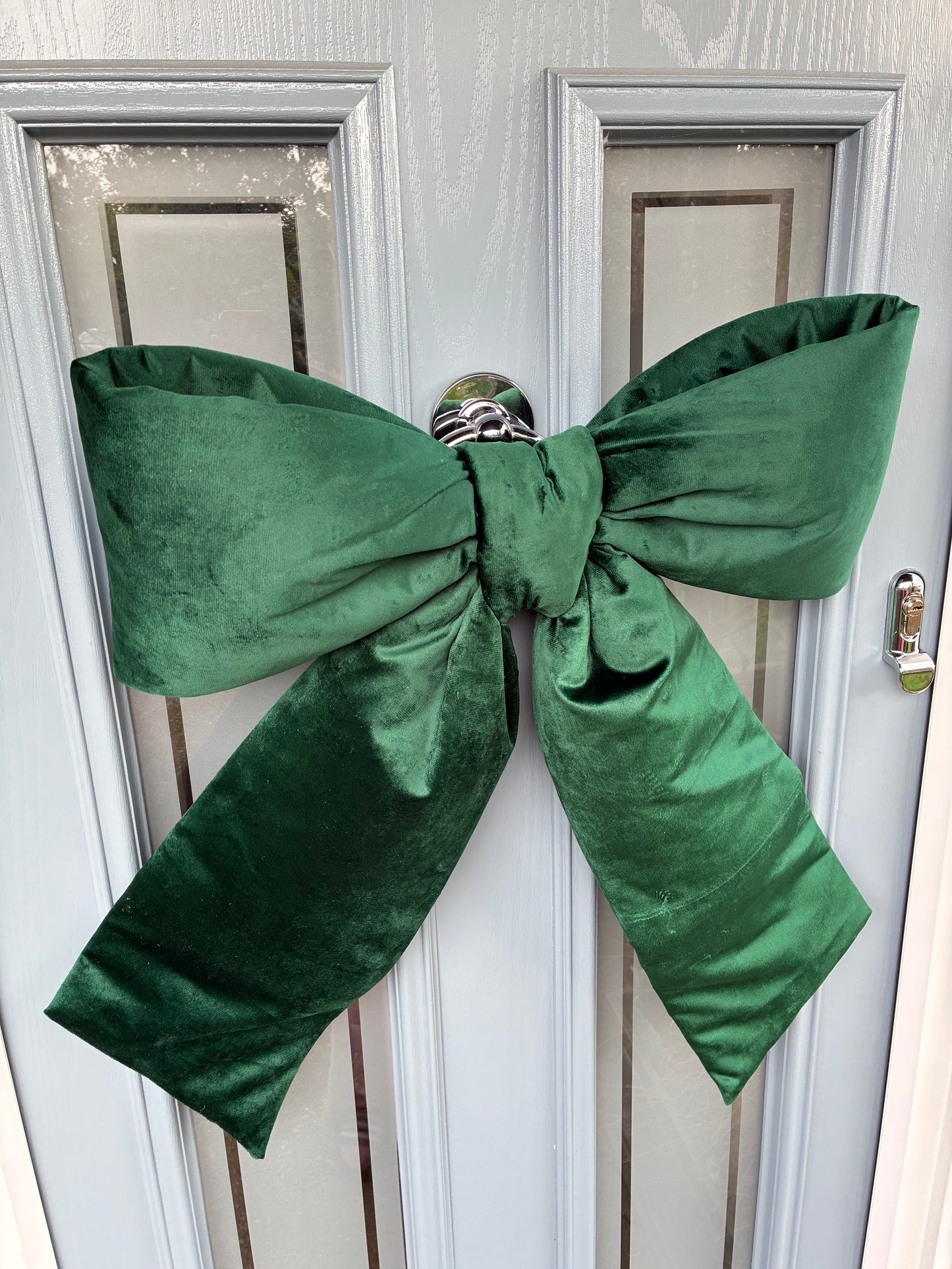Green Velvet Door Bow