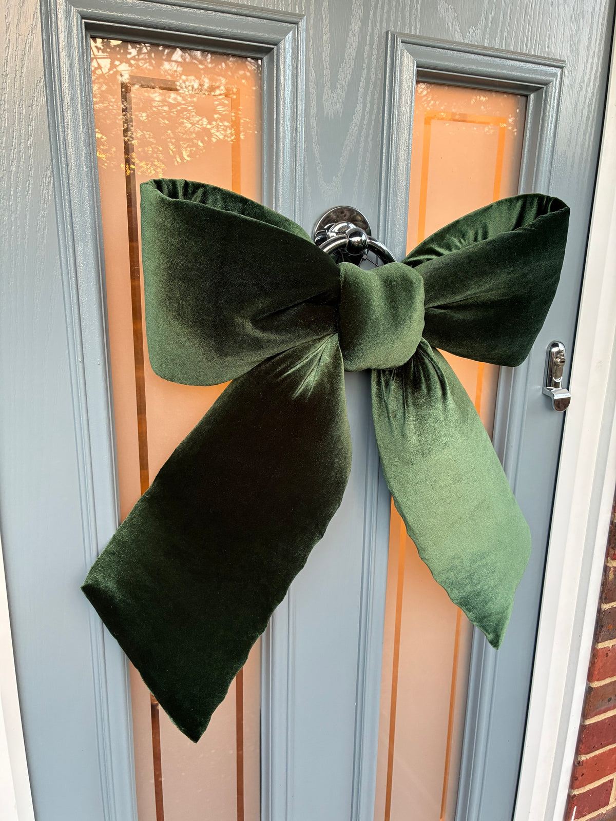 Green Velvet Door Bow