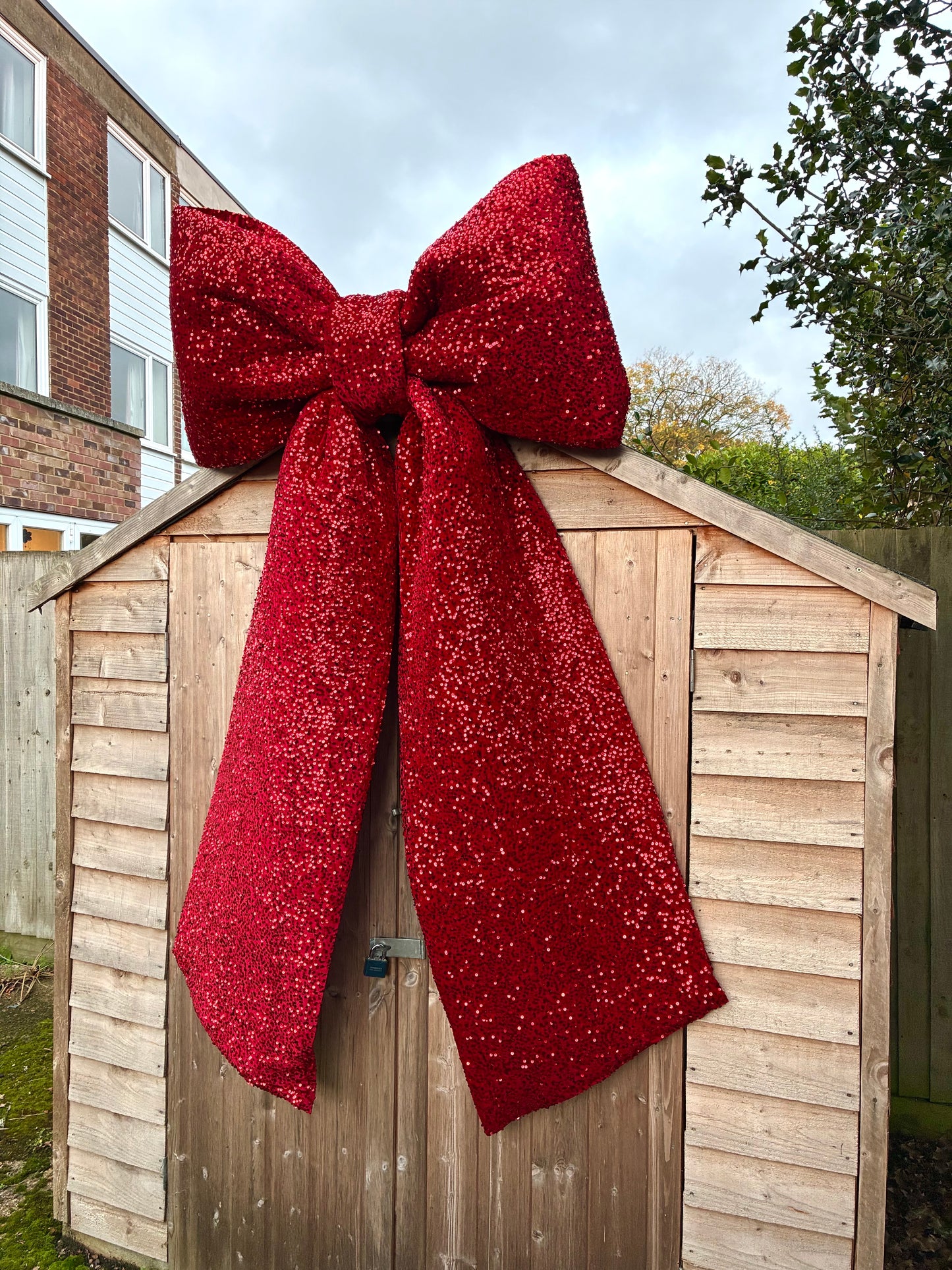 Red Sequin Giant Bow