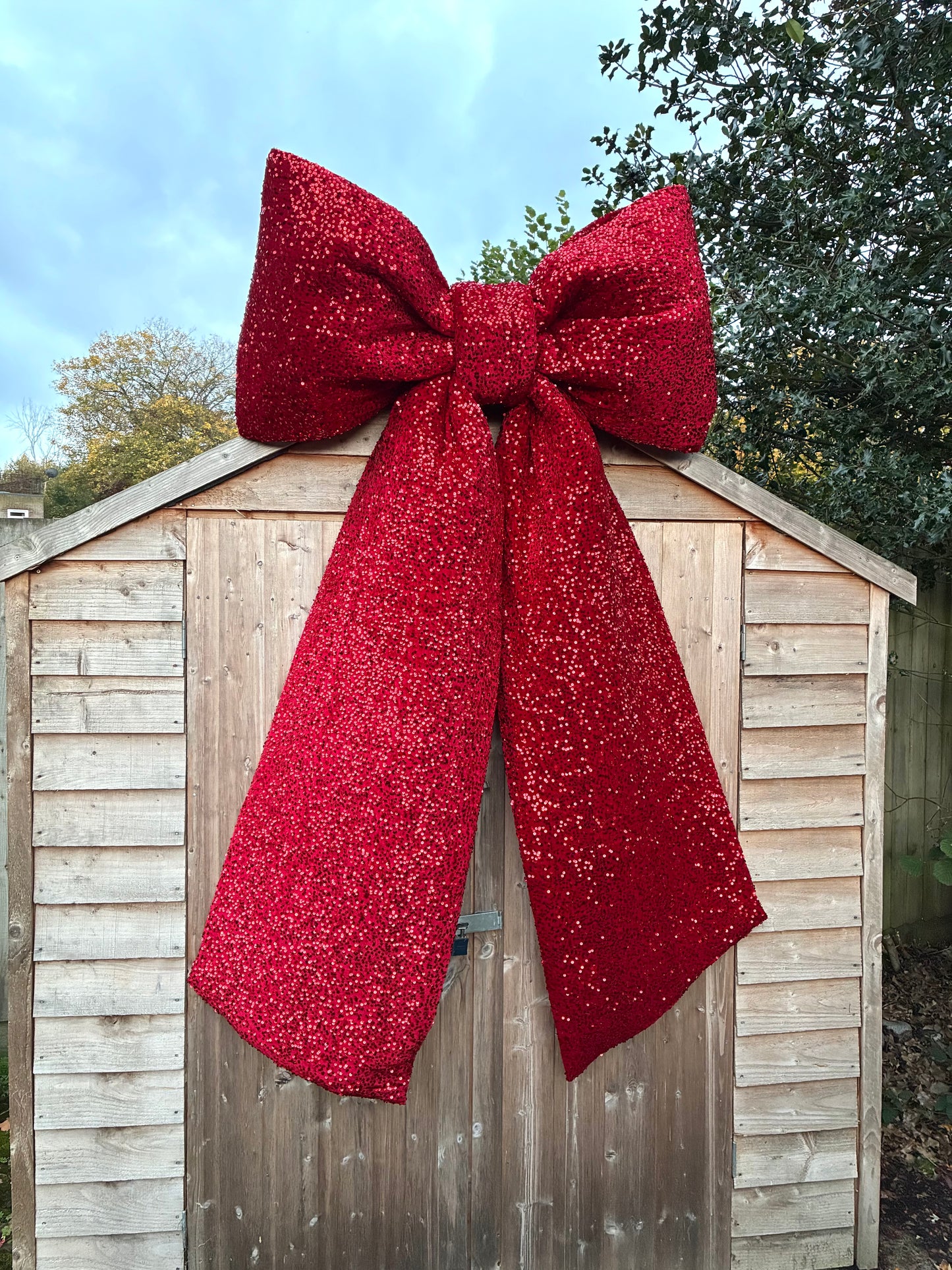 Red Sequin Giant Bow
