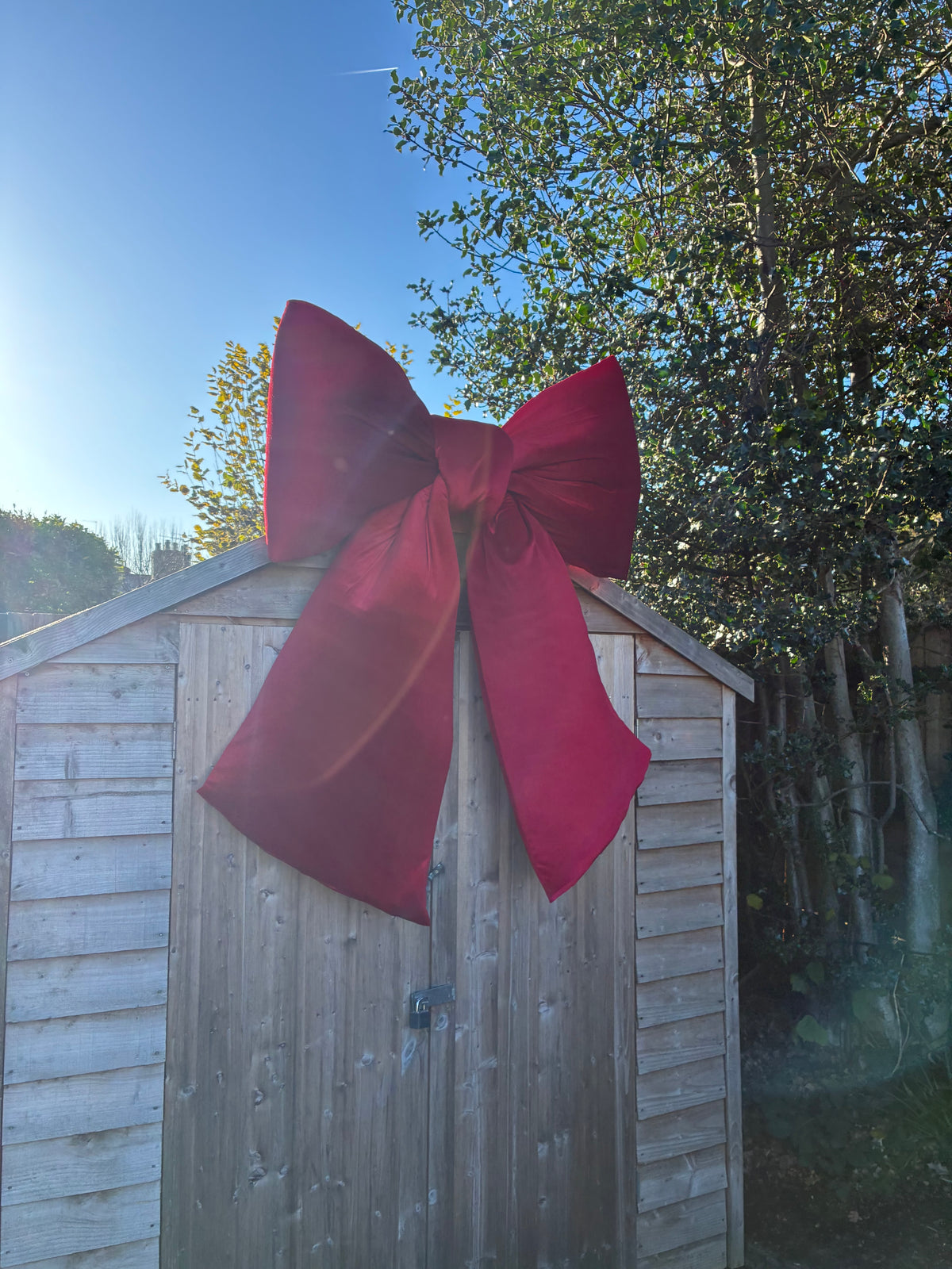 Red Giant Velvet Bow