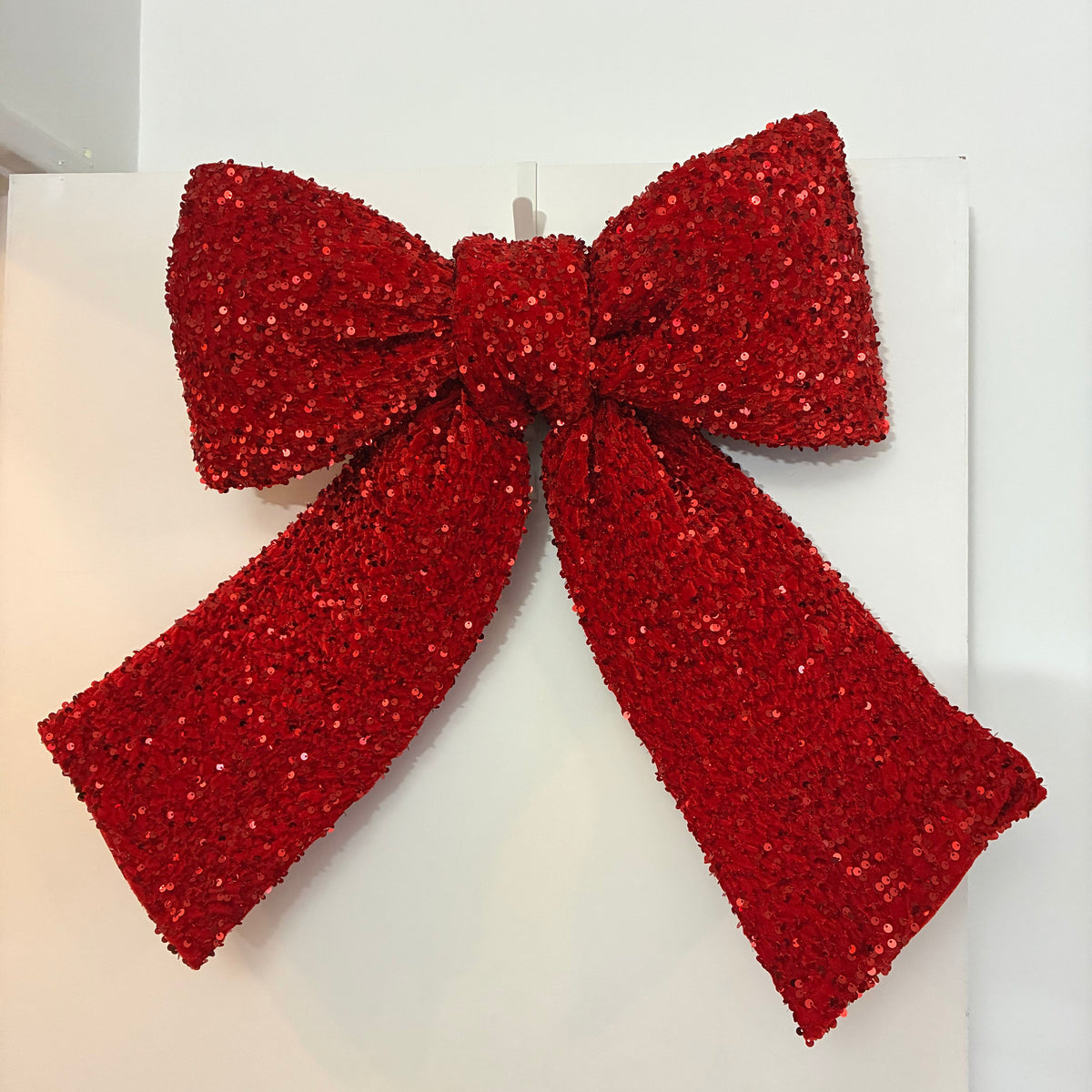 Red Sequin Door Bow