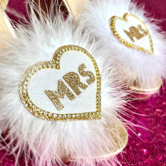 MRS Rhinestone Heart Shoe Clips
