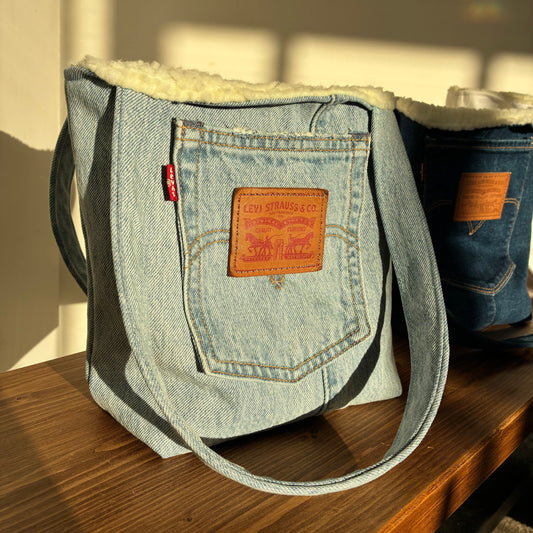 Recycled Denim Mini Tote Bag - Light Denim Levi