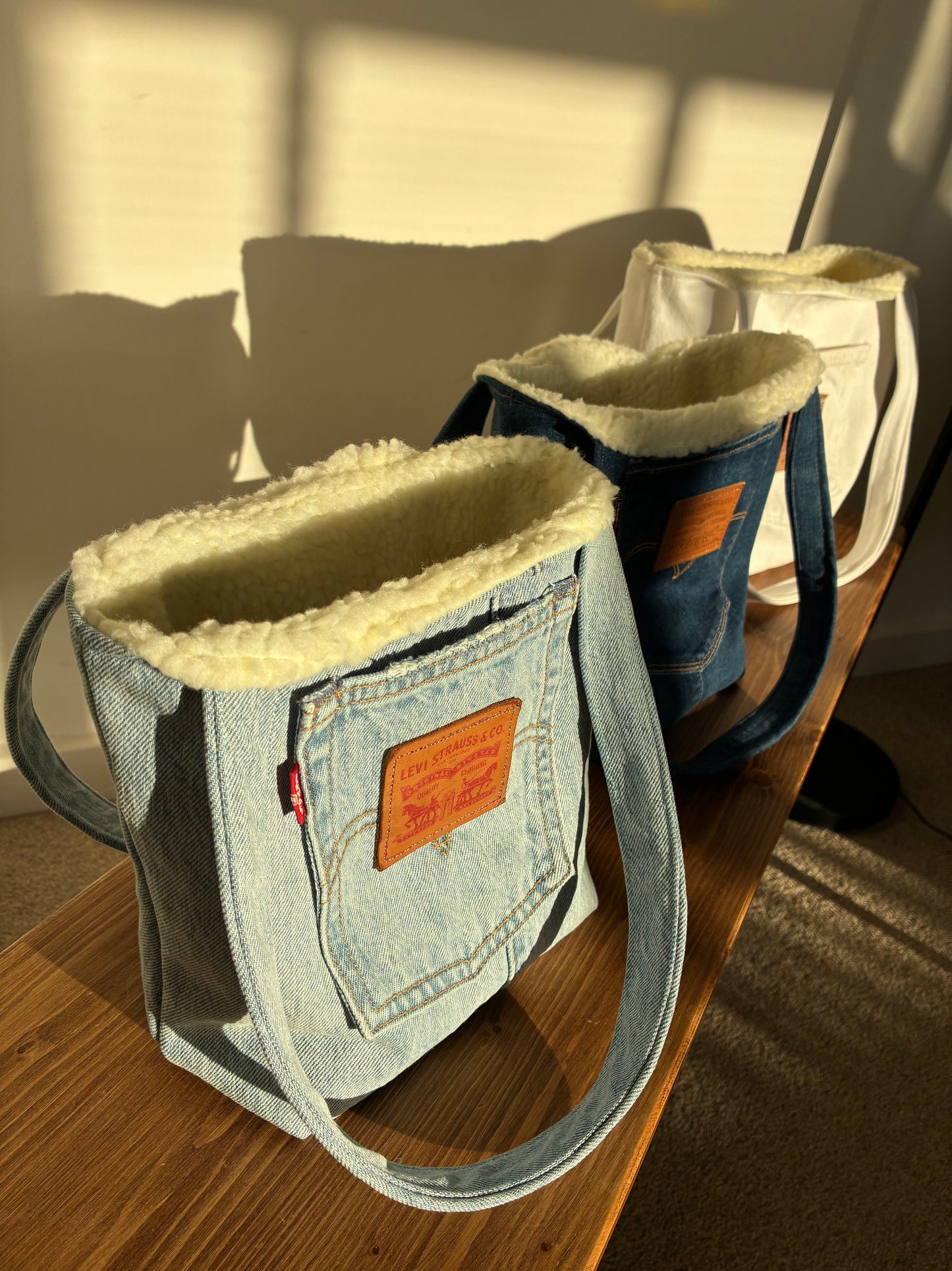 Recycled Denim Mini Tote Bag - Light Denim Levi