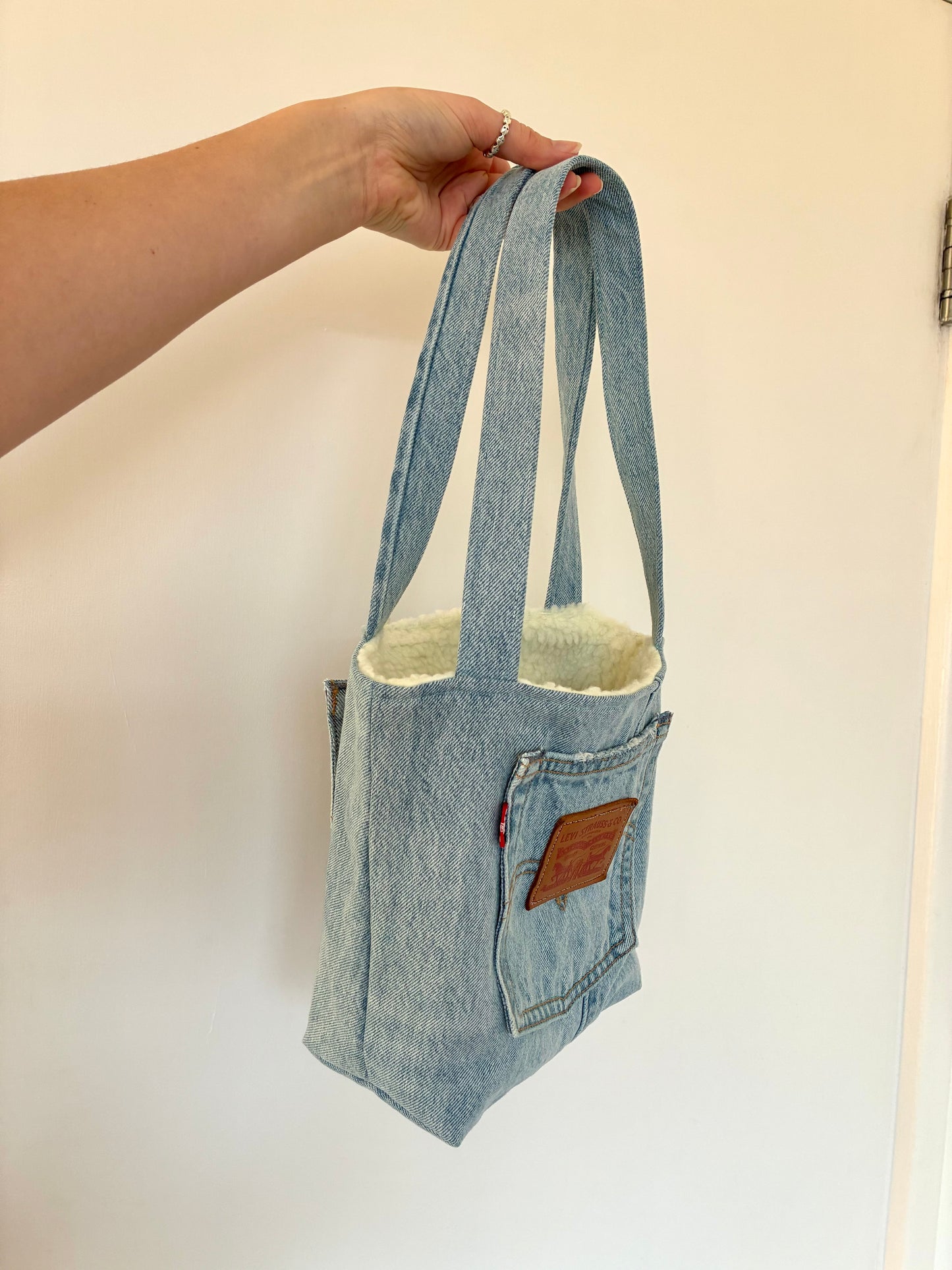 Recycled Denim Mini Tote Bag - Light Denim Levi