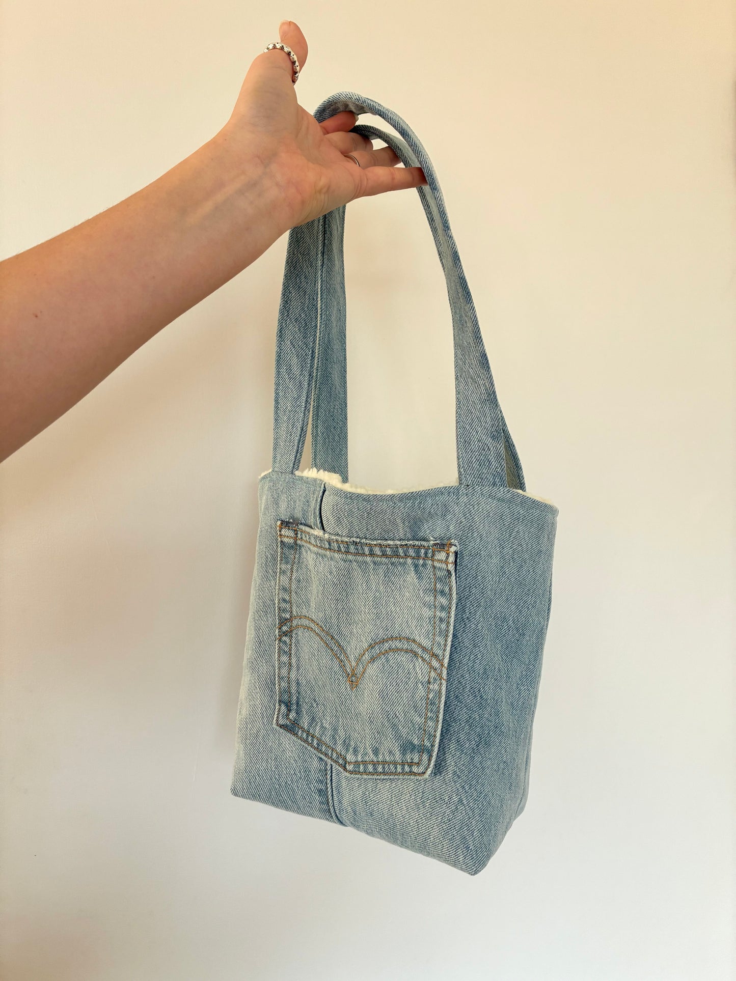 Recycled Denim Mini Tote Bag - Light Denim Levi