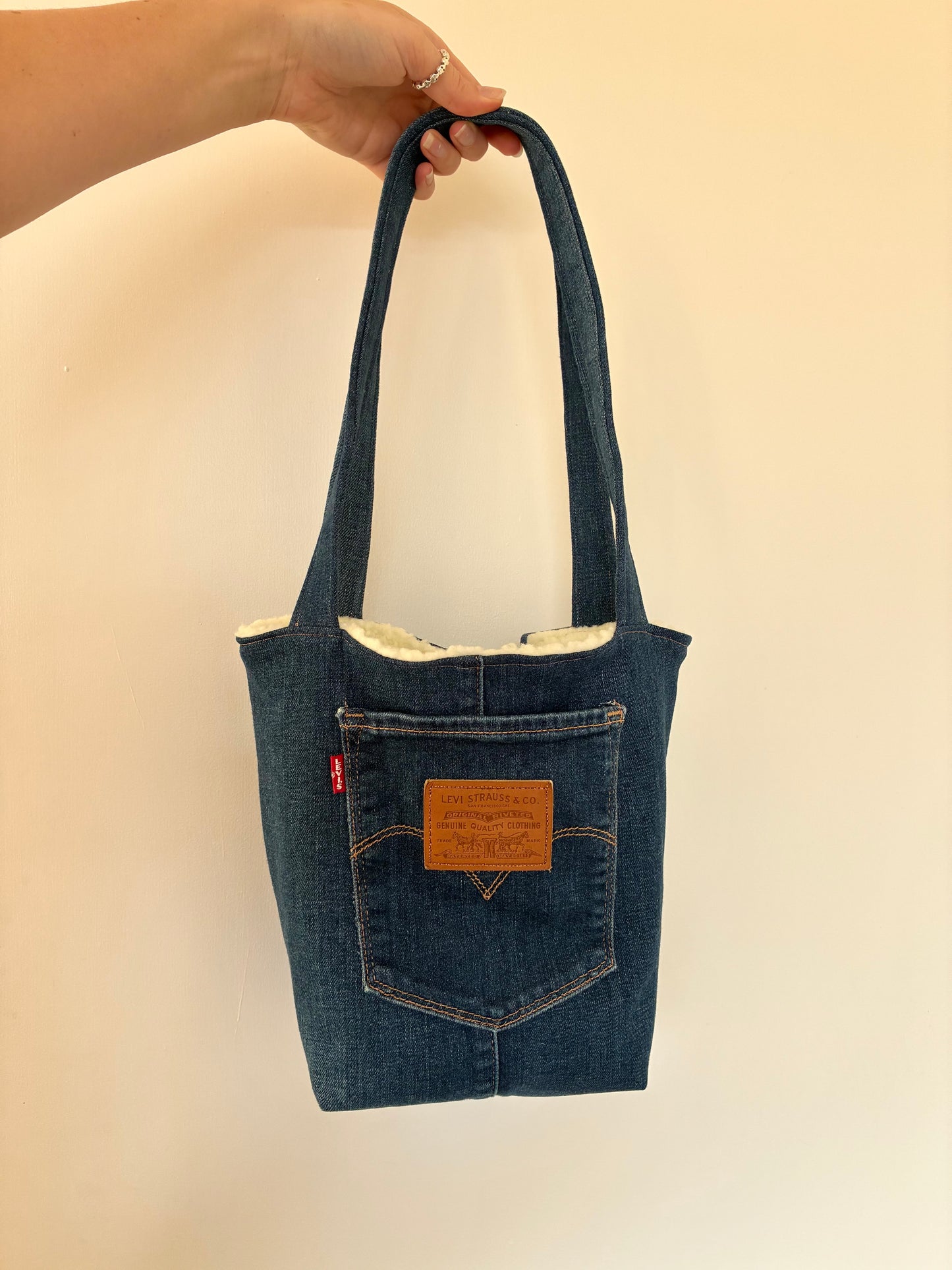 Recycled Denim Mini Tote Bag - Dark Denim Levi