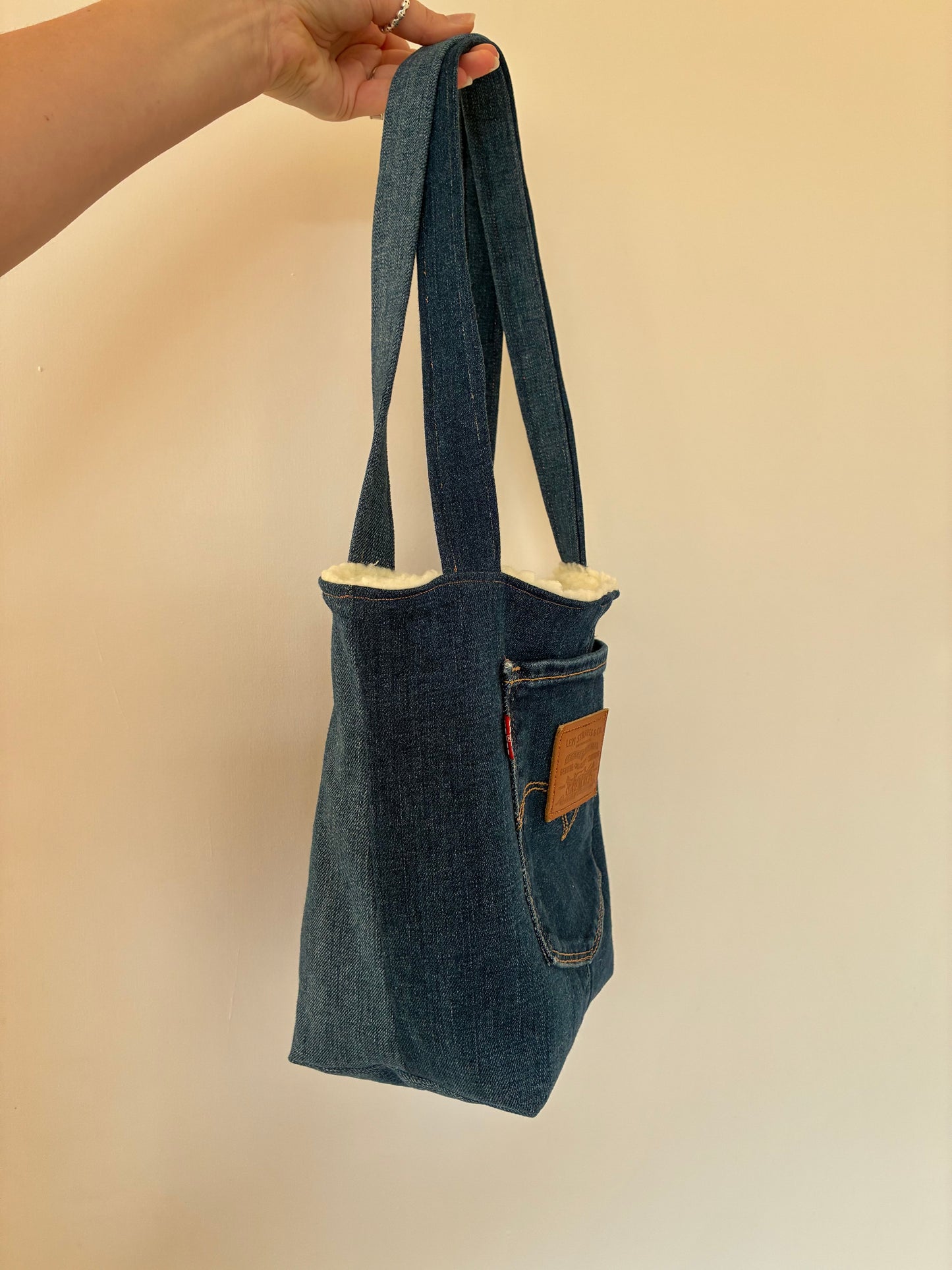 Recycled Denim Mini Tote Bag - Dark Denim Levi