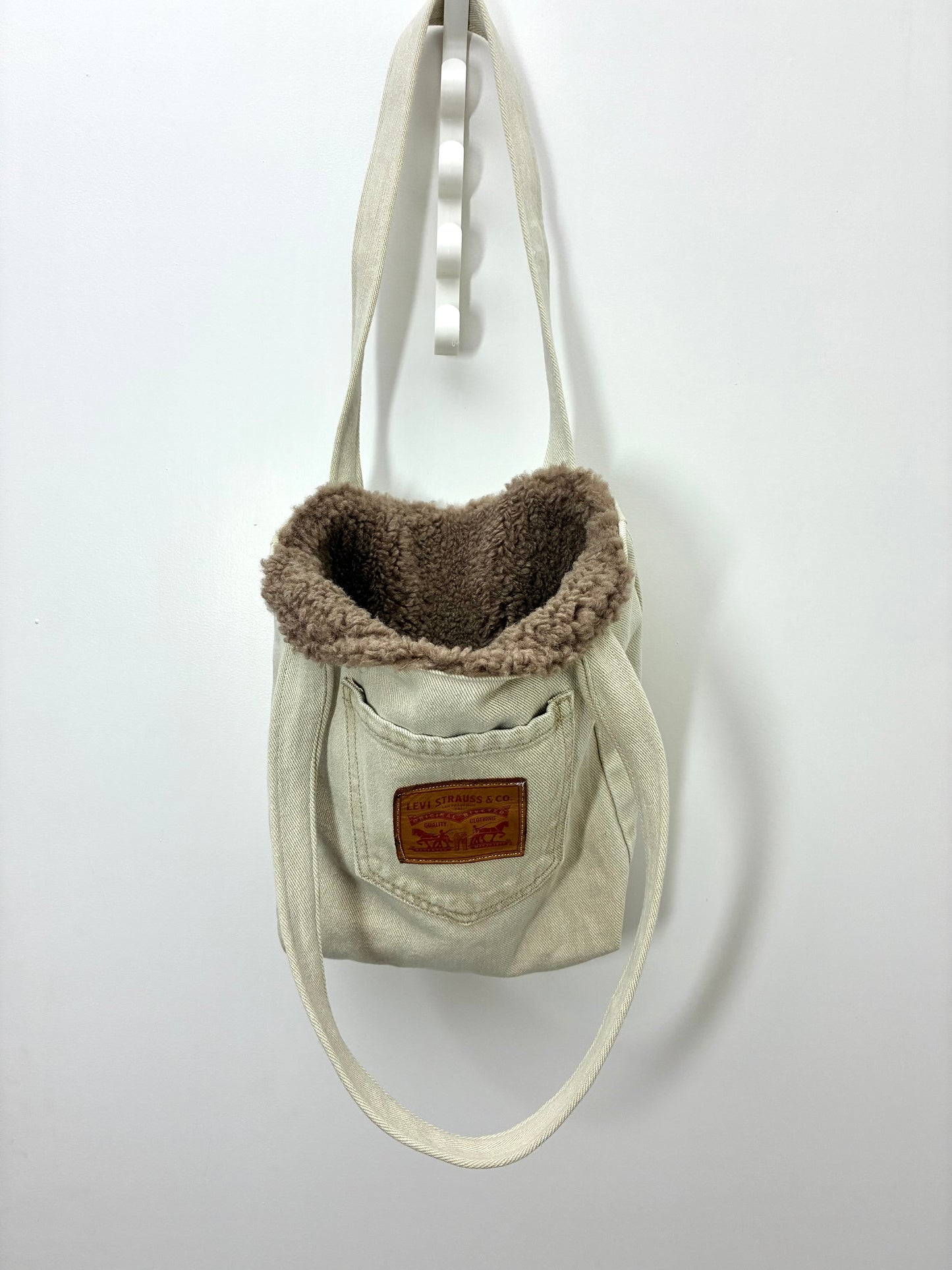Recycled Denim Mini Tote Bag - Stone Denim Levi