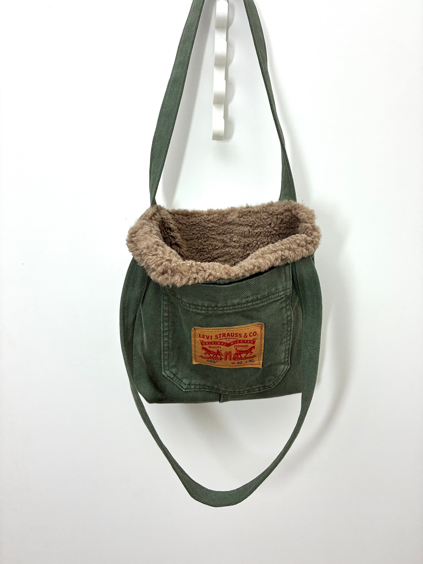 Recycled Denim Mini Tote Bag - Khaki Denim Levi