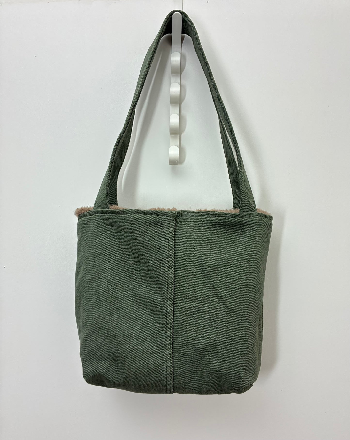Recycled Denim Mini Tote Bag - Khaki Denim Levi