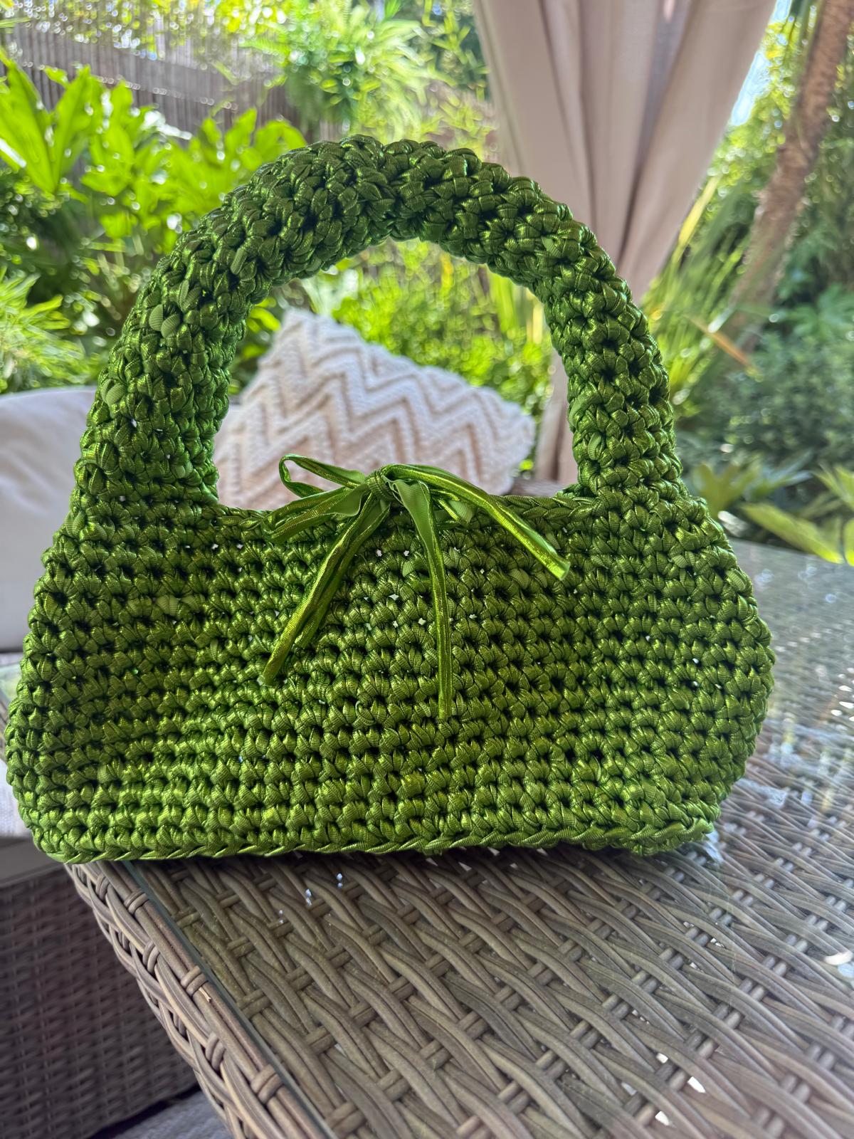Metallic Crochet Loaf Bag
