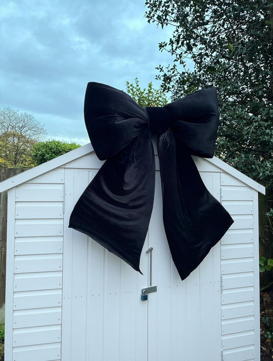 Giant Black Velvet Bow