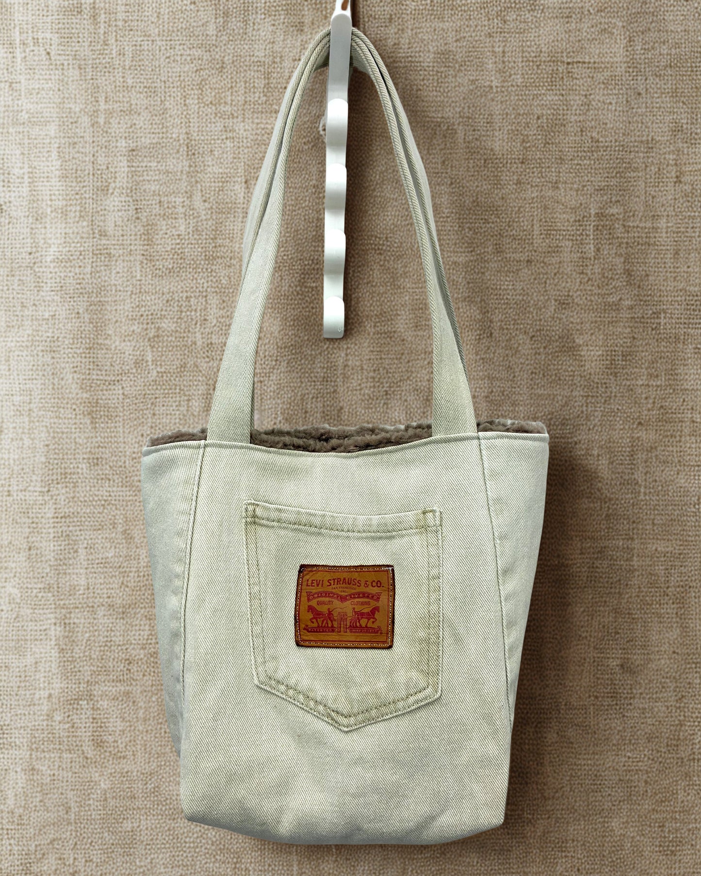Recycled Denim Mini Tote Bag - Stone Denim Levi